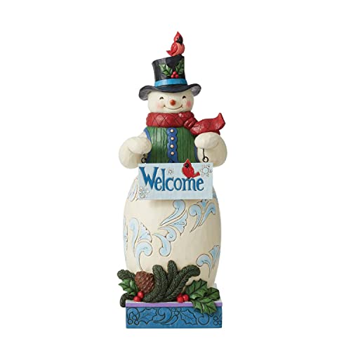 Bonhomme de neige Jim Shore grande statue bienvenue décoration maison