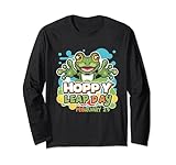 Photo Gallery funny frog hoppy leap day febbraio 29 maglia a manica Photo Gallery funny frog hoppy leap day febbraio 29 maglia a manica