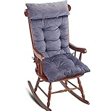 Big Hippo Rocking Chair Cushion,Soft Thicken Rocking Chair Cushion Set with Detachable Neck Pillow B