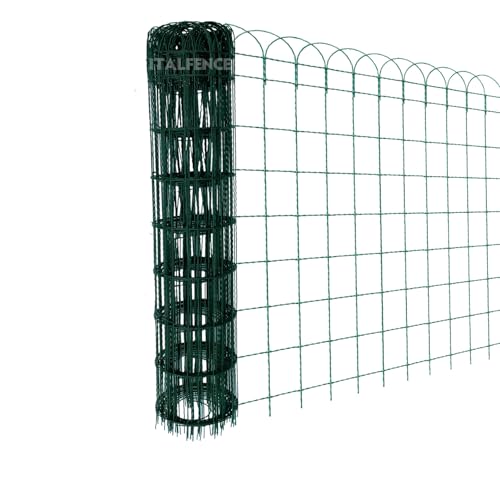 Italfence - Malla metálica decorativa de jardín, galvanizada y plastificada (Todas las alturas) [H 120cm, 10m]