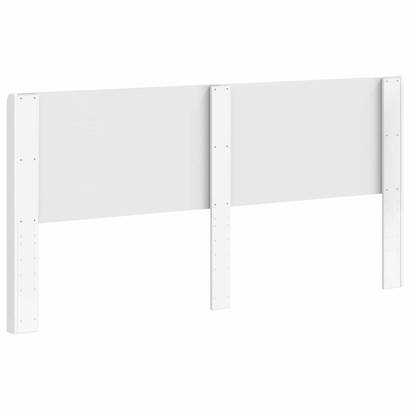 Tête de lit en bois blanc brillant - 186,5 x 100 cm - Pour lit double - Panneau de lit moderne avec lattes verticales - Pour chambre à coucher