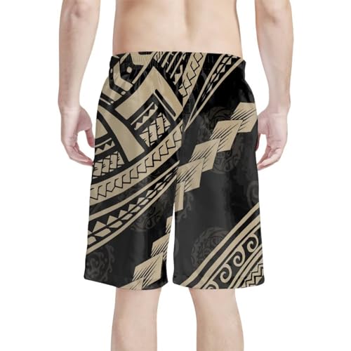 Swim Trunks for Men Polynesian Puletasi Traditional Board Shorts Quick Dry Swimwear Bathing Suits with Pockets2