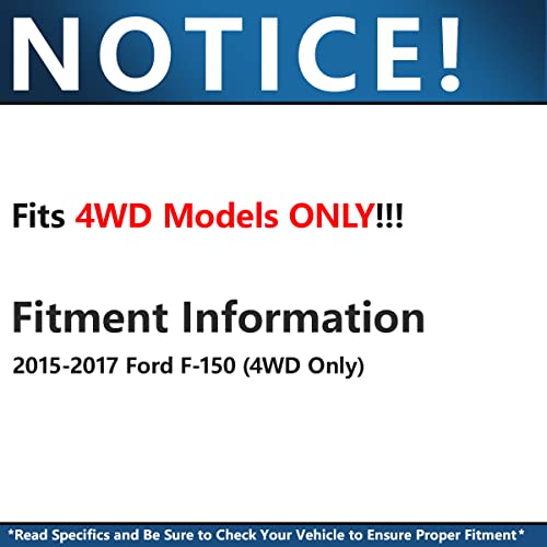 Image of Detroit Axle - 4WD Front Wheel Bearing Hubs for 2015-2017 Ford F-150 [6 lugs; w /ABS], 2 Wheel Bearing and Hubs Assembly Set 2016 Replacement Pair Hubs