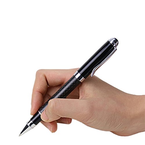 Business Ballpoint Pens Writing Set - Carbon Fiber Gel Pens Business Retractable Ballpoint Pen Smooth Writing Black Ink For Personal Signature, Office, Calligraphy, Executive Business Use-Pack Of 2 #TOP4