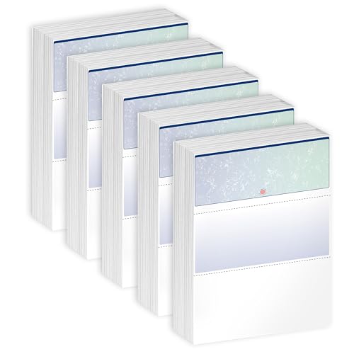DocuGard Blue/Green Prismatic Top Check, 8.5 x 11 Inches, 24 lb, 2500 Checks (04533C)