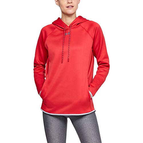 Under Armour Women's UA Double Threat Armour Fleece Hoodie MD Red