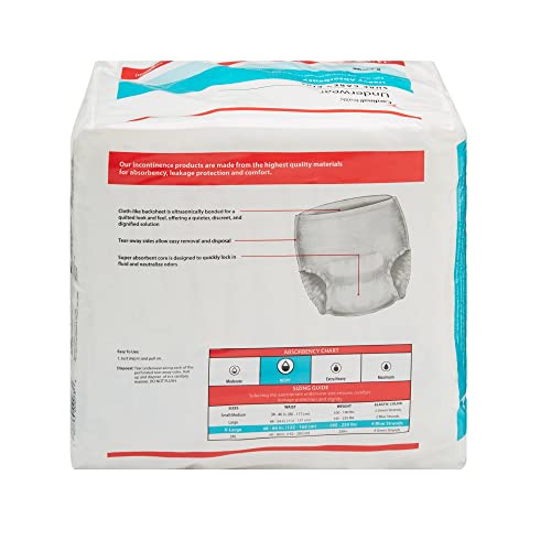 Cardinal Health Sure Care Plus Incontinence Underwear For Men And Women - Disposable Adult Diaper With Tear Away Seams - Heavy Absorbency, Xl, 56 Count #TOP3