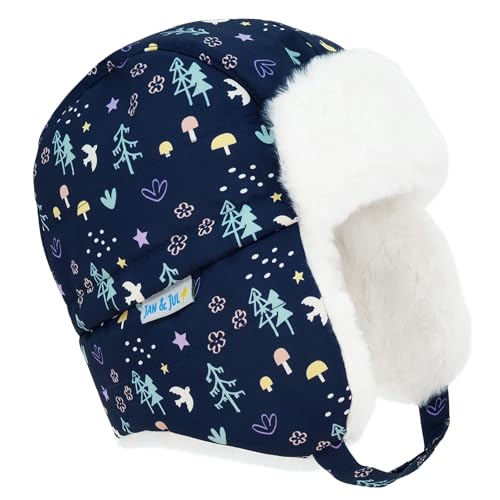 Image of JAN & JUL Waterproof Trapper Hat for Baby and Kids, Insulated Winter Hat with Faux Fur Lining