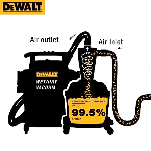 DEWALT Cyclone Dust Collector Wet/Dry Suction Vacuum Cleaner Separator Dust Extractor Ash Vacuum Cleaner with 23L Vacuum Tank DXVCS002 - Image 7