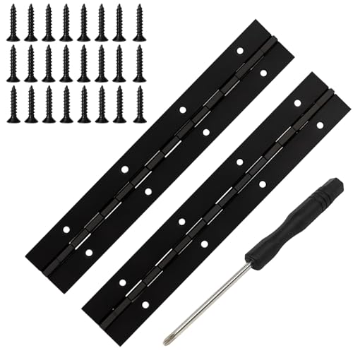 3PCS Heavy Duty Piano Hinges for Wood 30cm/12 inch Piano Hinge Heavy Duty Piano Hinge with Screws Hinges for Cabinet Door Repair Window Installation Boat Hardware Replacement