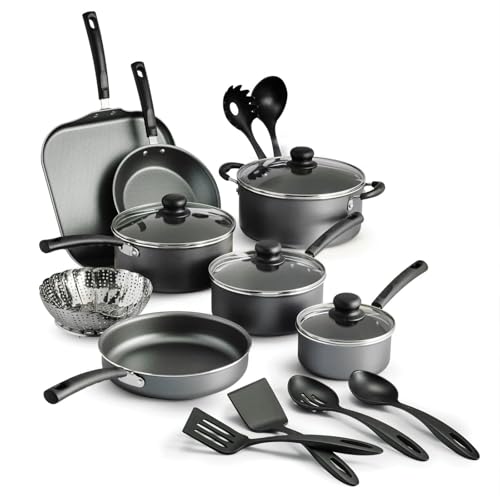 Tramontinas PrimaWare 18-Piece Nonstick Cookware Set, Includes Saucepans, Dutch Oven, Griddle,...
