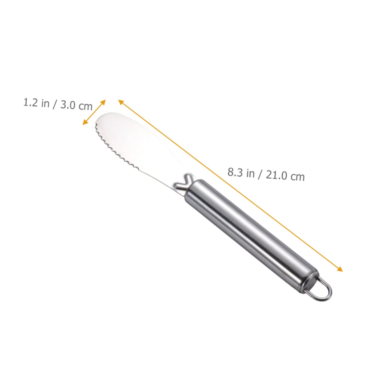 FUNOMOCYA 3pcs Stainless Butter Knife Set with Spreader Metal Sandwich Spreader Bread Cheese for Home