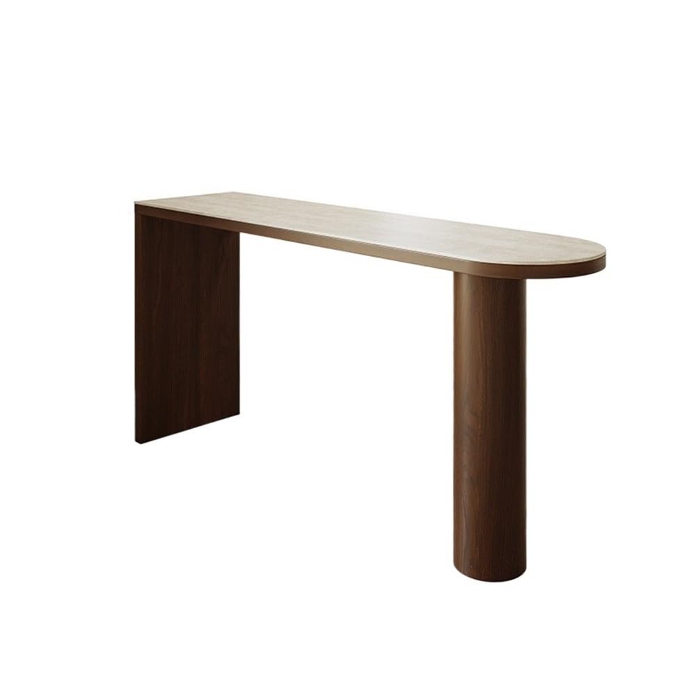 Table de Bar Table de Bar rectangulaire avec Cadre en Bois Robuste, idéale for la Cuisine, Salle à Manger et Le Salon(120 * 45 * 105cm)