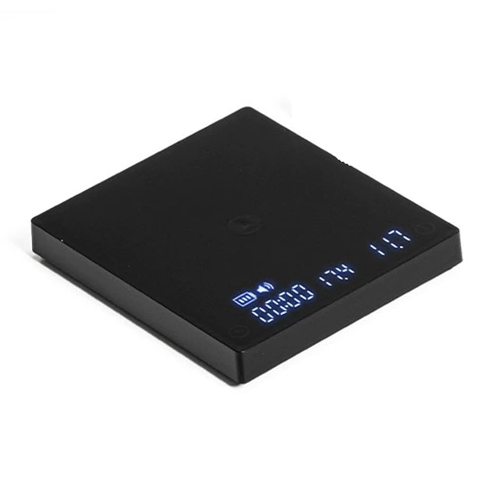 Hndhbfgrt Electronic Coffee Scale Black Mini Pour over Espresso Scale with Brewing and Heat Insulation Pad