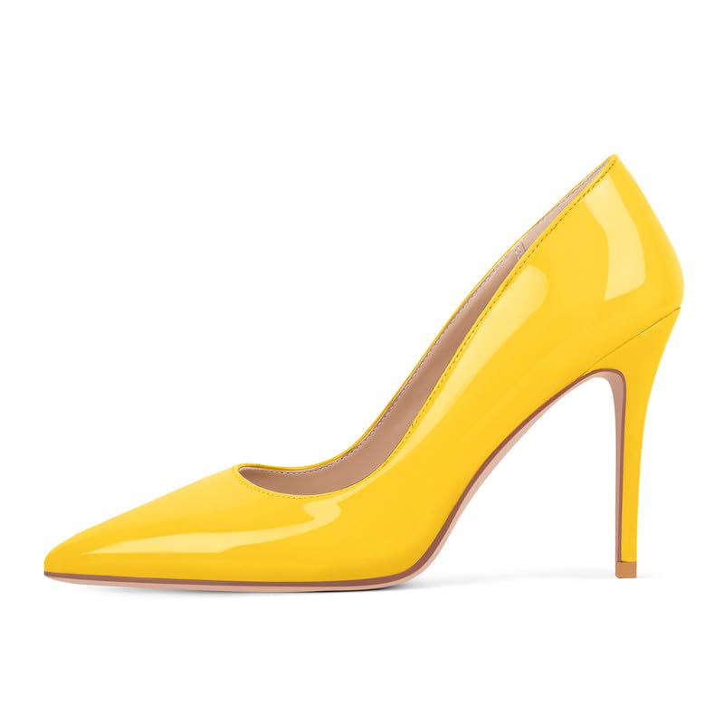Image of Women's Stiletto High Heels Pumps for Women-4IN Pointed Toe Classic Pumps for Dress Party Wedding Evening Date Night Sexy Slip-On Shoes