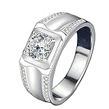 HUANGBONIG Anillo exquisito europeo y americano de temperamento de moda con microincrustaciones de circonita