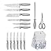Cuisinart 15pc Caskata Collection™ Stainless Steel Hollow Handle Cutlery Block Set, C77SS-15PKCA