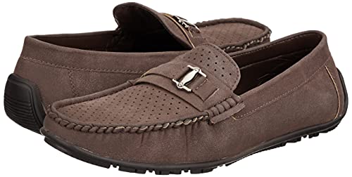 Image of Amazon Brand - House & Shields Men's Harold Brown Driving Shoes 11 UK (SS21-06)