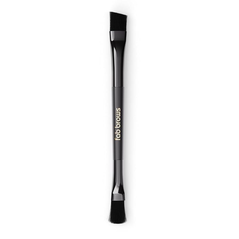 Fab Brows Lux Brow Brush Pincel chanfrado duplo para sobrancelhas, preto, 1 unidade