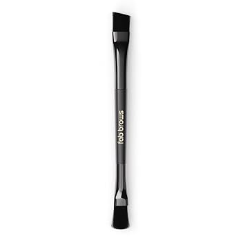 Fab Brows Lux Brow Brush | Ultra Fine Angled Eyebrow Brushes | Larger Dual Brow Brush | Creates Bold or Soft Looks | Beginner-Friendly | Eyebrow Makeup Brushes | Beauty Tools | Vegan, Hypoallergenic