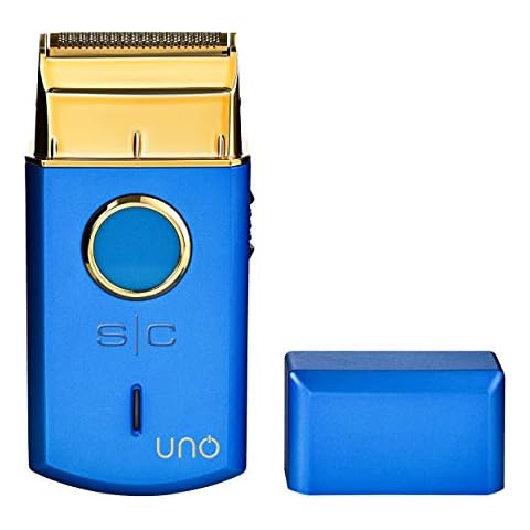 StyleCraft Uno Single Foil Shaver USB Rechargeable Travel Size Blue Cover
