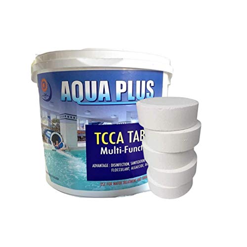 Aqua plus Slow-dissolving Chlorine Tablets 5KG Multi-function for Pool Hot Tubs Fountain and Spa Water Disinfection Treatment