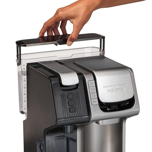 Image of Hamilton Beach FlexBrew Trio 2-Way Coffee Maker, Compatible with K-Cup Pods or Grounds, Combo, Single Serve & Espresso Machine with 19 Bar Pump, 56 oz. Removable Reservoir, Black