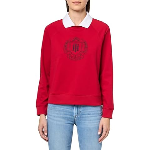 Tommy Hilfiger Women's Crewneck Sweatshirt in Chili Pepper Cover