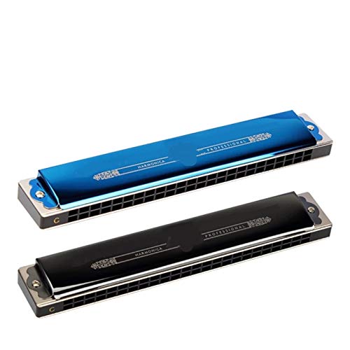 KIRANDIE 24 Trous Harmonica Bouche d’organes clés de C Instruments de Musique ABS Comb Argent Noir Bleu Vent Bois Harp… - Les Beatles, Paul McCartney, John Lennon, RIngo Starr, George Harrison KIRANDIE 24 Trous Harmonica Bouche d'organes clés de C Instruments de Musique ABS Comb Argent Noir Bleu Vent Bois Harp… – Image 4