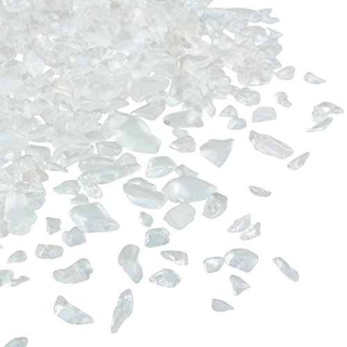 Sunyik Amethyst/Rock Quartz Tumbled Chips Crystal Crushed Pieces Irregular Shaped 1Pound(About 460 Gram) #TOP1