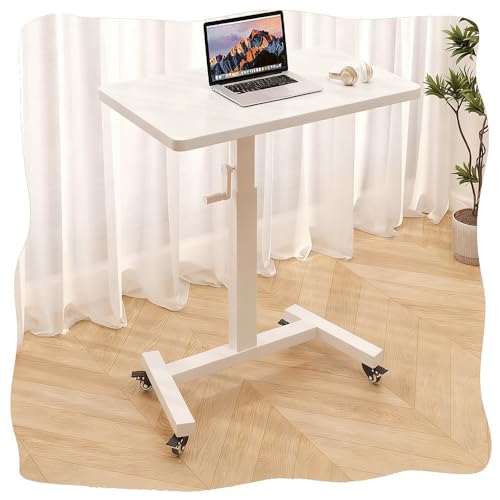 GSKDZG ~ ItBXfXN LX^[t TChe[u ߉\ 74cm-102cm xbhe[u ړ p\RfXN ؐiCge[uAzCgAEH[ibg(White+White Frame,80x40cm)