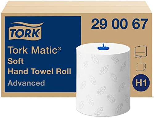 Tork Paper Hand Towels Matic Soft with Leaf H1 6 Rolls x 150 m 290067