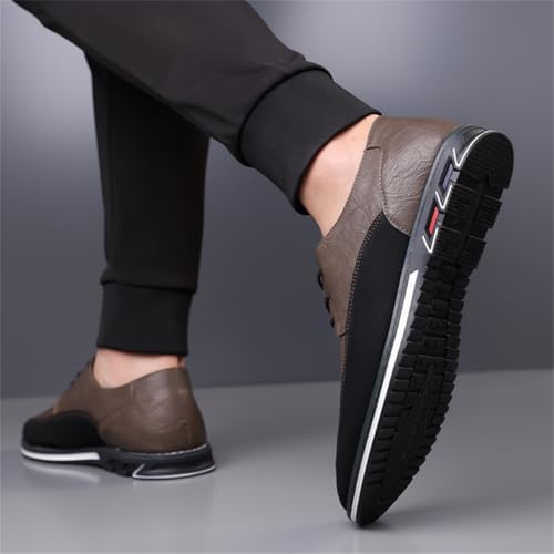 Image of Men's Casual Dress Oxfords Shoes Business Formal Italy Prince Classic Oxford Lace Up Craft Mesh Sneakers