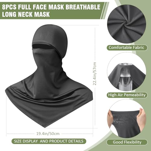 Image of Balaclava Full Face Masks Summer Balaclava Long Face and Neck Cover Breathable Sun Protection for Men Women