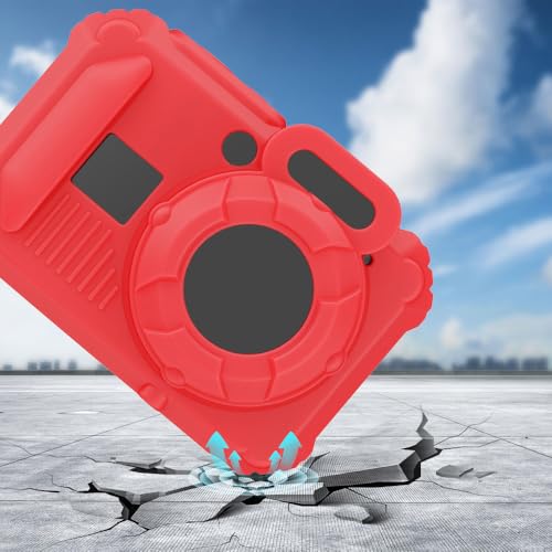 Funda de silicona para cámara pixpro wpz2 con protector de pantalla y correa roja miniatura 4