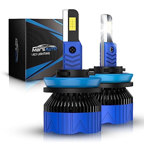 Image of Marsauto H11 light Bulbs, 50000LM Super Bright, 1:1 Mini Size, 6500 Cool White H9 H8 Fog Lights, Plug and Play, Canbus ready, Pack of 2