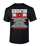 Trenz Shirt Company Mens Classic Gen X Survivors '65-'80 FAFO Generation - Graphic T-Shirt Black