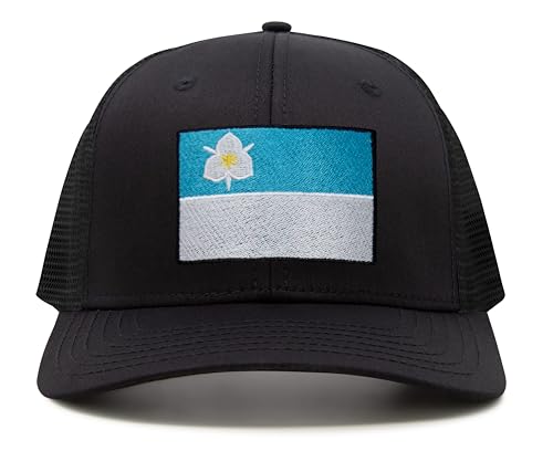 Image of International Tie City Hat for Men and Women, Adjustable Snapback Trucker Baseball Cap with Embroidered Patch