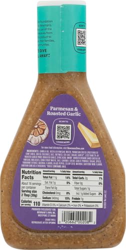Newman's Own Parmesan & Roasted Garlic Salad Dressing, 16-oz. - Thumbnail 2
