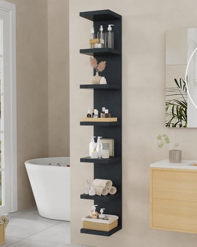 TFK 7 Tier Lack Wall Shelf Unit with Remote LED