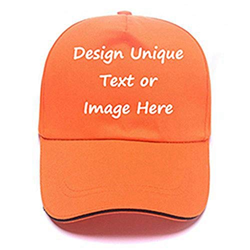 Jics Lamb Men Women Personalized Trucker Hats Customized Adjustable Snapback Baseball Caps Orange