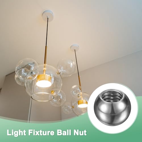 M METERXITY 6 Stück Gewindekugelmuttern, M6x10mm 304 Edelstahl weibliche Gewindekugelmutterkappe für Beleuchtungskörper/Maschinen/DIY, runde solide Schraubenkappe [Silber]