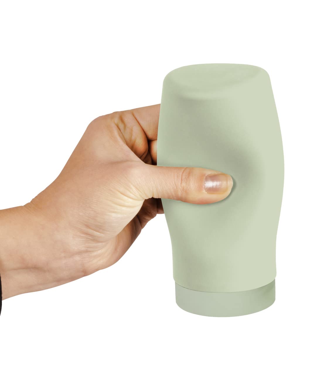 WENKO Dozownik płynu do mycia naczyń Easy Squeez-e lipowa zieleń, dozownik mydła, 0,25 l, silikon, 6 x 14 x 6 cm; Zielony/Zielony