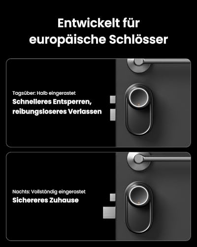 SwitchBot WLAN Smart Lock Ultra mit Fingerabdruck-Entsperrung, Elektronisches Türschloss mit Aufladbarem Akku, Türöffner per Fingerprint, Passcode, Smartphone, Alexa, Google, unterstützt Matter