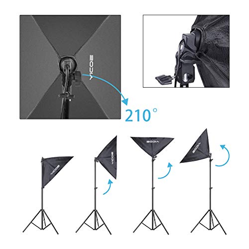 Image of Softbox Photography Lighting Kit Professional Photo Studio Equipment 20 inchX28 inch Studio Photography Light with 5700K Energy Saving Light Bulb for Filming,YouTube Video,Model,Advertising Shooting