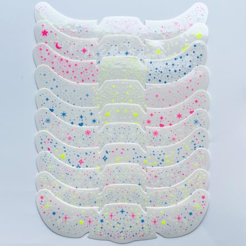 Image of 24 Pcs Glitter Freckles Temporary Tattoos, Waterproof Gold Face Stickers for Festival Makeup