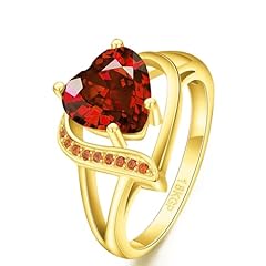 Red Zirconia with Gold Ring