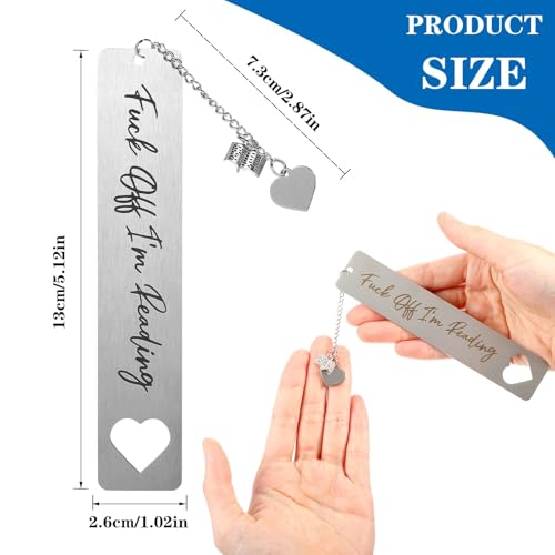Image of Cat Bookmark, Metal Bookmark, Metal Cute Bookmark Aesthetic for Books, Book Gifts, Adorable Cat Design with Elegant Gift Box for Readers and Lovers as a Practical and Charming Present (Silver B)