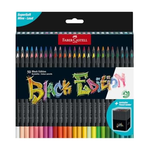 Faber-Castell Black Edition Colored Pencils - 50 Count Cover