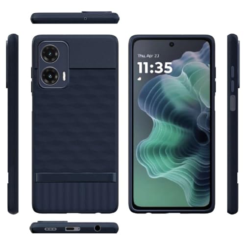 Image of Shockproof Case for Motorola Moto G35 5G | Full Camera Protection | TPU Flexible Back Cover for Motorola Moto G35 5G (Steel Blue)